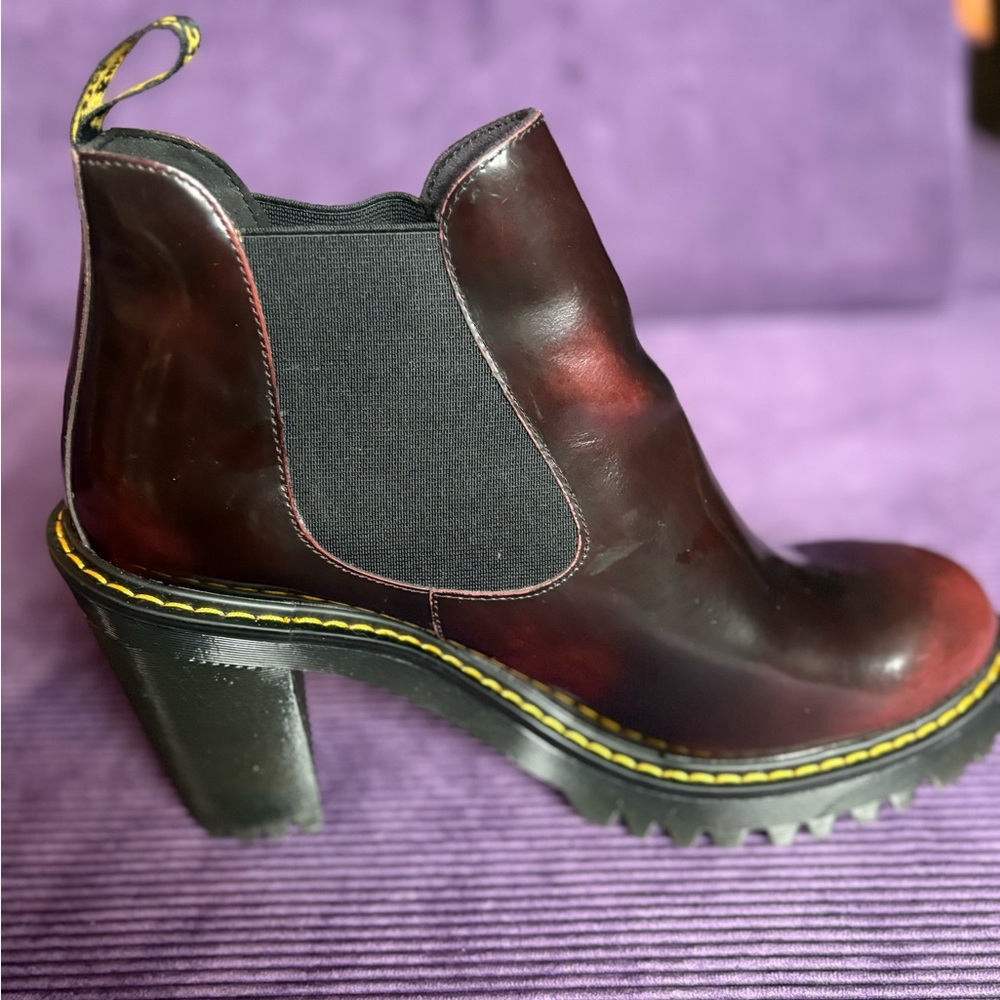 Dr. Martens Cherry Red Hurston Chelsea Boot - Picture 8 of 12